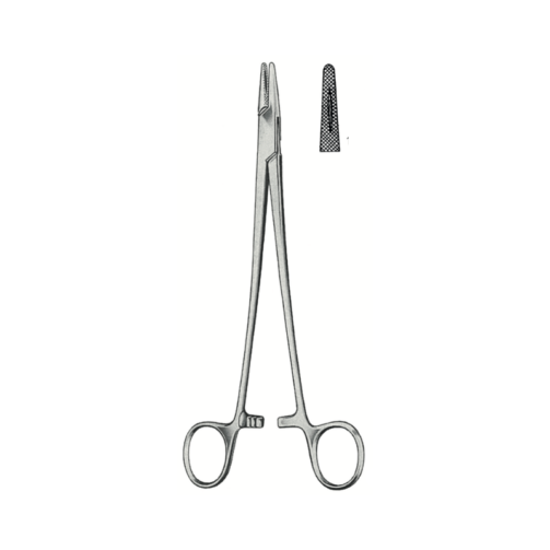 Pince porte aiguilles Mayo Hegar de la marque Nopa sur un fond blanc