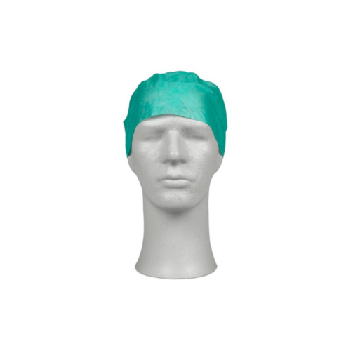 Calot de chirurgien jetable en polypropylène vert - Boîte de 50 pièces