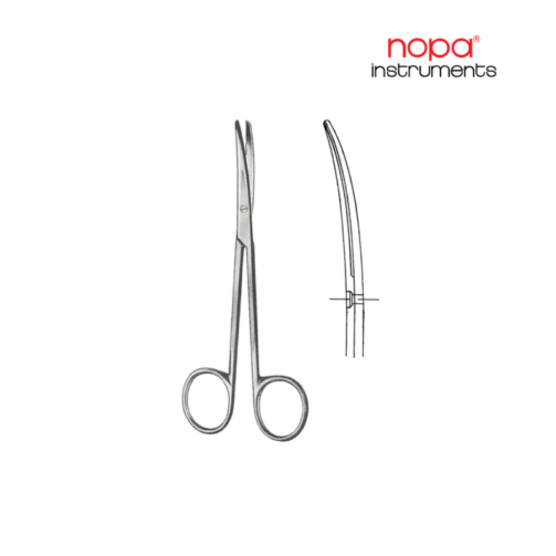 Ciseaux Metzembaum de dissection courbe mousses - Nopa