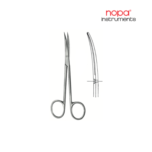 Ciseaux Metzembaum de dissection courbes pointus - Nopa