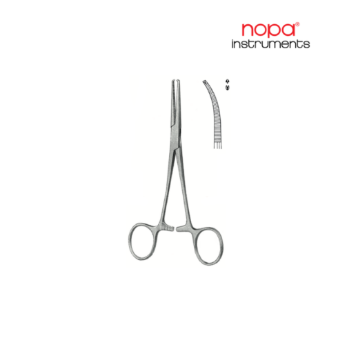 Pince Hémostatique courbe + dents de souris - Nopa