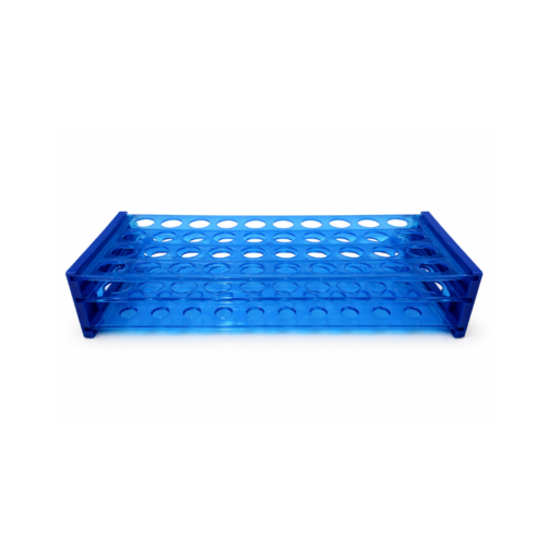 Portoir bleu pour tubes de laboratoire 10 ml à 40 emplacements