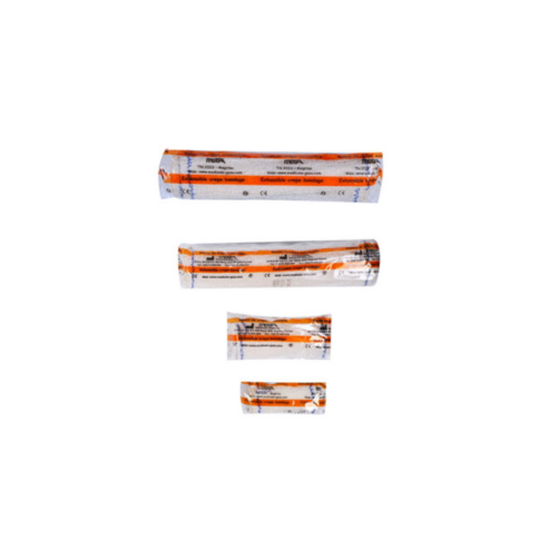 Bande de crêpe élastique pour le maintien des pansements, la compression et le soutien articulaire vétérinaire