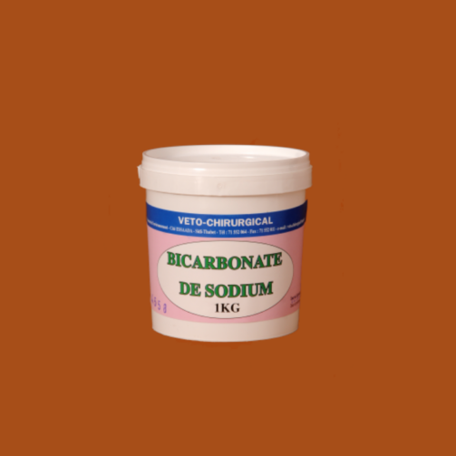 Pot de bicarbonate de sodium vétérinaire 1 kg pour usage professionnel en clinique vétérinaire et élevage