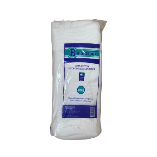 Sachet de coton hydrophile 500 g en 100 % coton naturel pour les soins vétérinaires, médicaux et le nettoyage des plaies