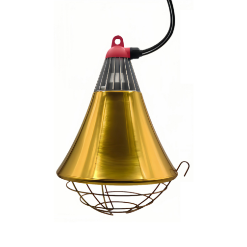 Support de lampe chauffante pour animaux avec réflecteur en aluminium, grille de protection et interrupteur OFF 1 2